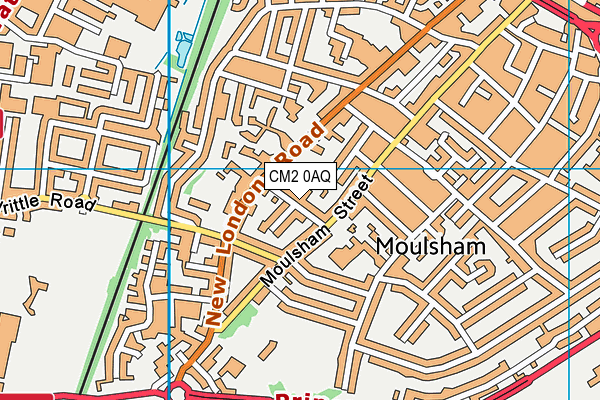 CM2 0AQ map - OS VectorMap District (Ordnance Survey)