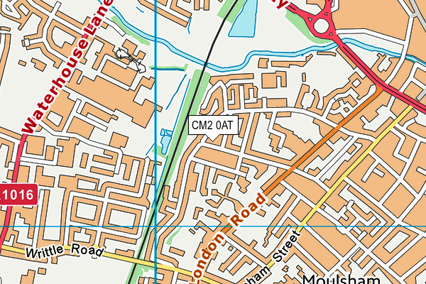 CM2 0AT map - OS VectorMap District (Ordnance Survey)