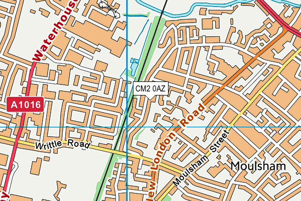 CM2 0AZ map - OS VectorMap District (Ordnance Survey)