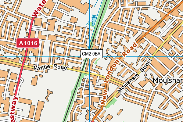 CM2 0BA map - OS VectorMap District (Ordnance Survey)