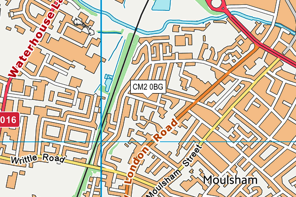 CM2 0BG map - OS VectorMap District (Ordnance Survey)