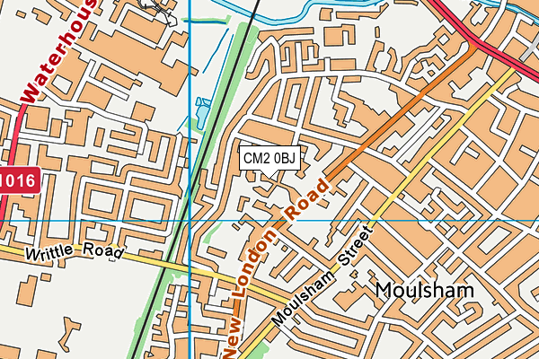 CM2 0BJ map - OS VectorMap District (Ordnance Survey)