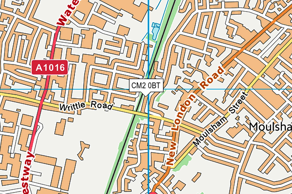 CM2 0BT map - OS VectorMap District (Ordnance Survey)