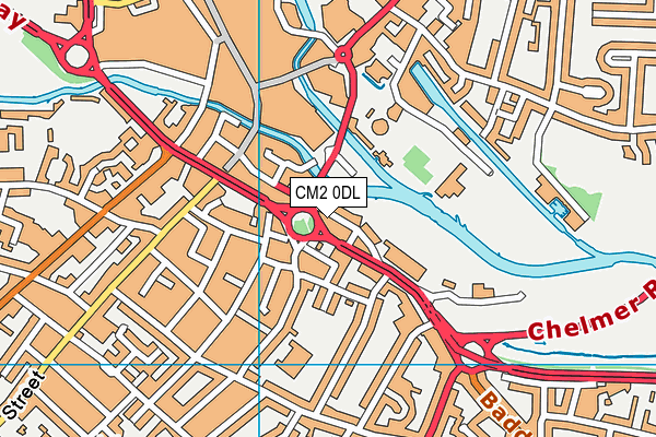 CM2 0DL map - OS VectorMap District (Ordnance Survey)