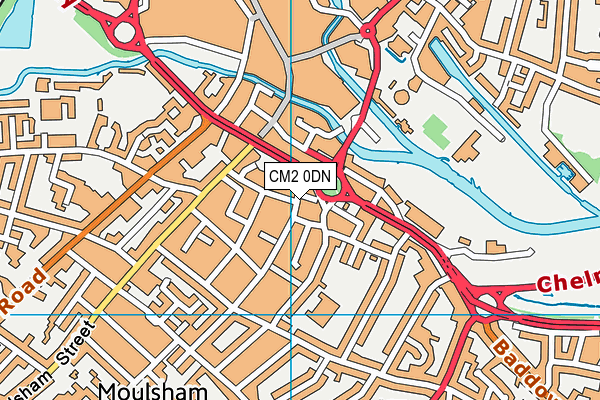 CM2 0DN map - OS VectorMap District (Ordnance Survey)