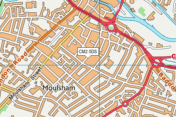 CM2 0DS map - OS VectorMap District (Ordnance Survey)