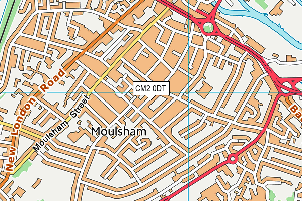 CM2 0DT map - OS VectorMap District (Ordnance Survey)