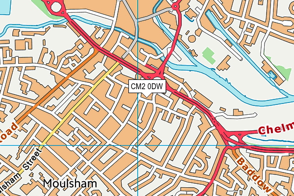 CM2 0DW map - OS VectorMap District (Ordnance Survey)