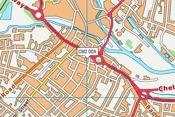 CM2 0DX map - OS VectorMap District (Ordnance Survey)