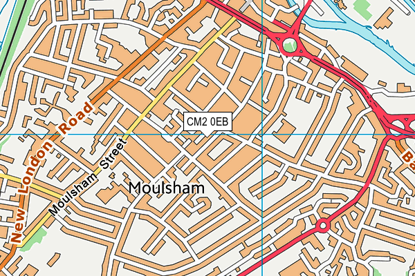 CM2 0EB map - OS VectorMap District (Ordnance Survey)