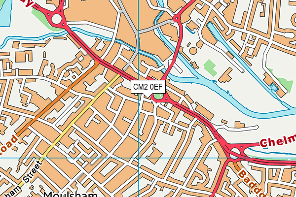 CM2 0EF map - OS VectorMap District (Ordnance Survey)