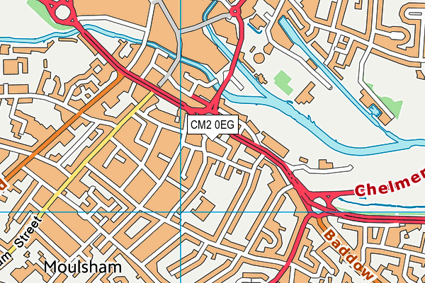 CM2 0EG map - OS VectorMap District (Ordnance Survey)