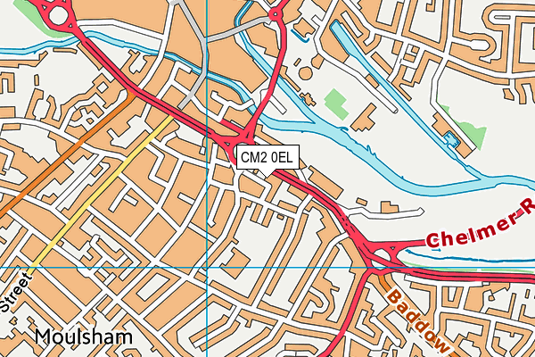 CM2 0EL map - OS VectorMap District (Ordnance Survey)