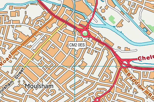 CM2 0ES map - OS VectorMap District (Ordnance Survey)