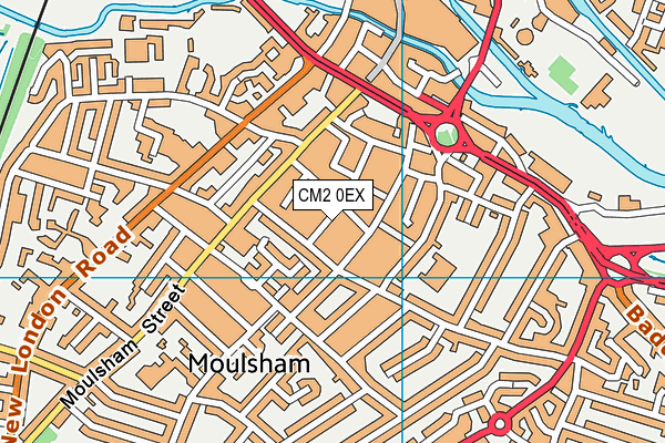 CM2 0EX map - OS VectorMap District (Ordnance Survey)