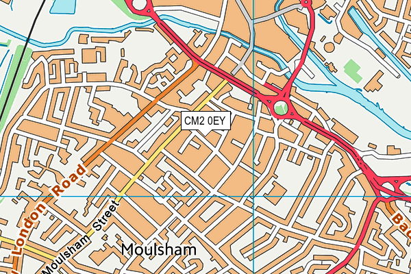 CM2 0EY map - OS VectorMap District (Ordnance Survey)