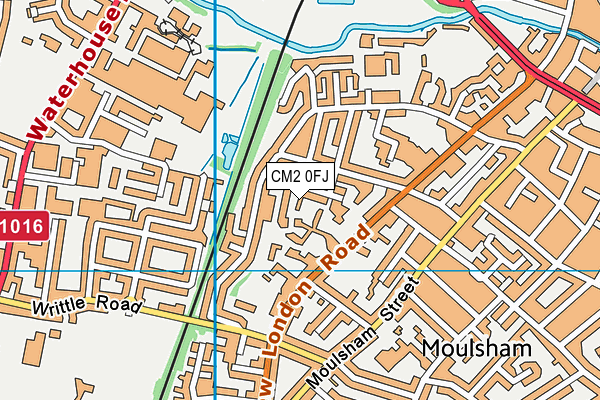 CM2 0FJ map - OS VectorMap District (Ordnance Survey)