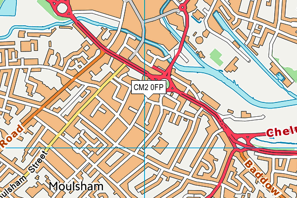 CM2 0FP map - OS VectorMap District (Ordnance Survey)