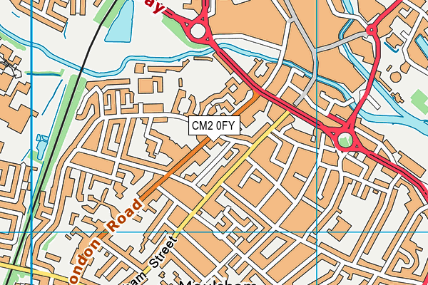 CM2 0FY map - OS VectorMap District (Ordnance Survey)