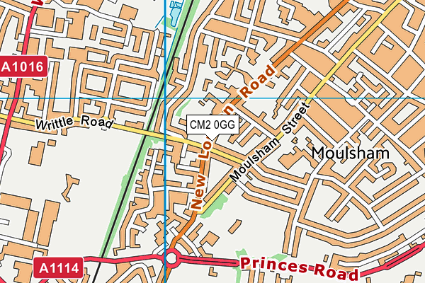 CM2 0GG map - OS VectorMap District (Ordnance Survey)