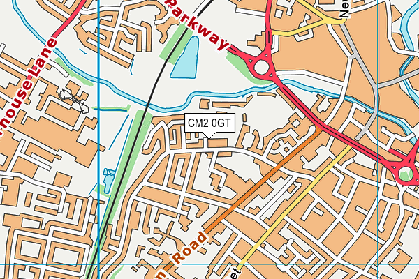 CM2 0GT map - OS VectorMap District (Ordnance Survey)