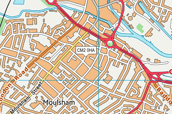 CM2 0HA map - OS VectorMap District (Ordnance Survey)