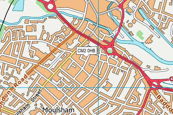 CM2 0HB map - OS VectorMap District (Ordnance Survey)