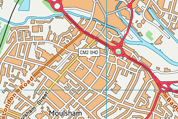 CM2 0HD map - OS VectorMap District (Ordnance Survey)