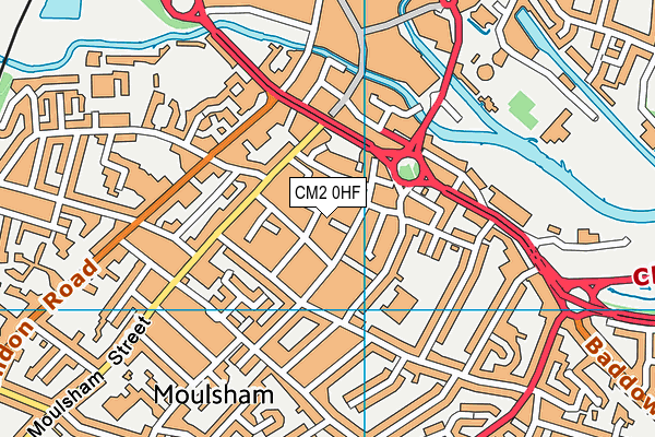 CM2 0HF map - OS VectorMap District (Ordnance Survey)