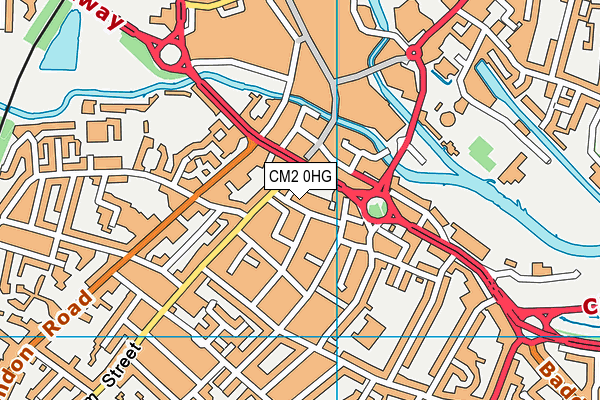 CM2 0HG map - OS VectorMap District (Ordnance Survey)