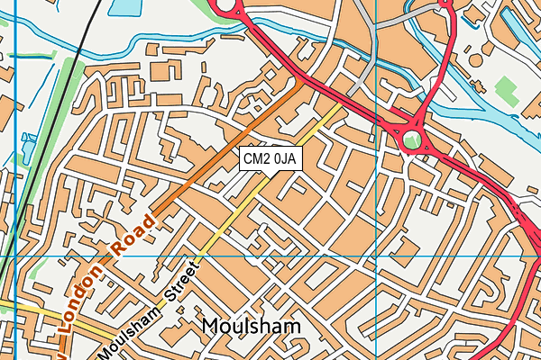 CM2 0JA map - OS VectorMap District (Ordnance Survey)