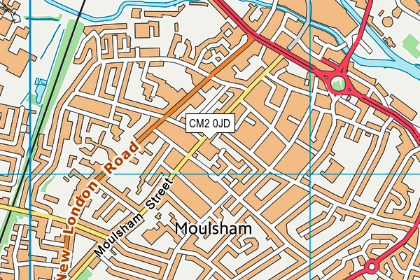 CM2 0JD map - OS VectorMap District (Ordnance Survey)