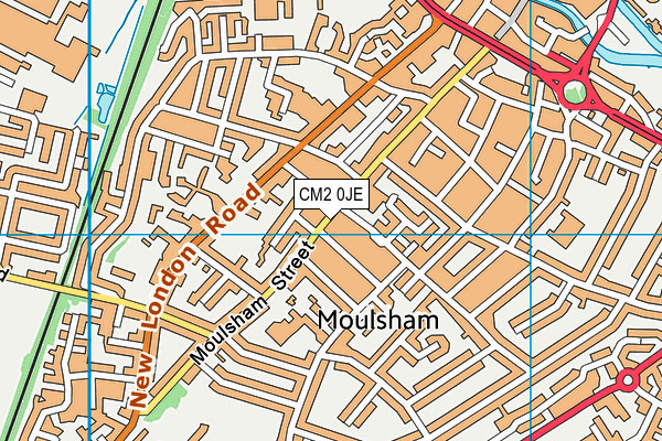 CM2 0JE map - OS VectorMap District (Ordnance Survey)