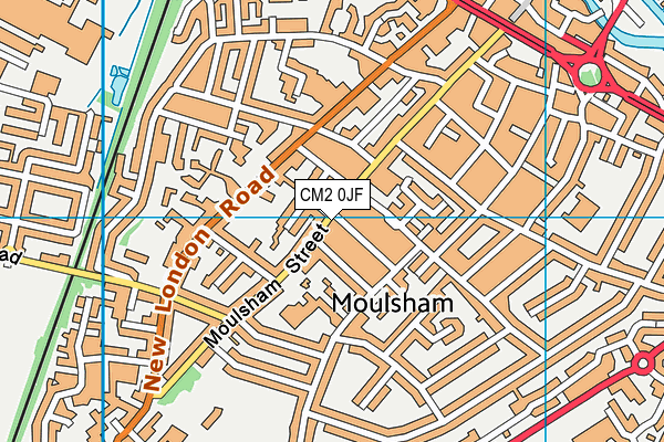 CM2 0JF map - OS VectorMap District (Ordnance Survey)