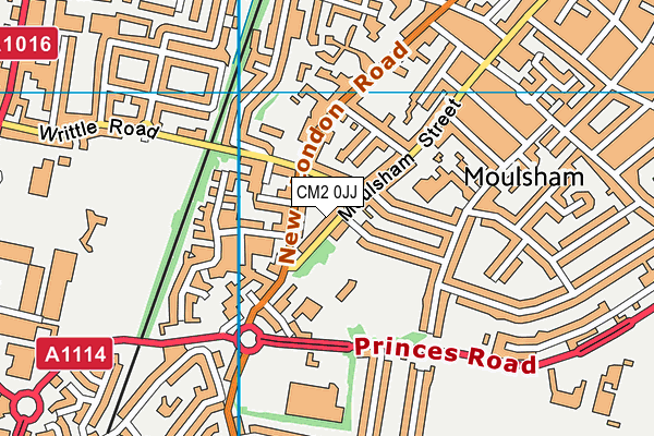 CM2 0JJ map - OS VectorMap District (Ordnance Survey)