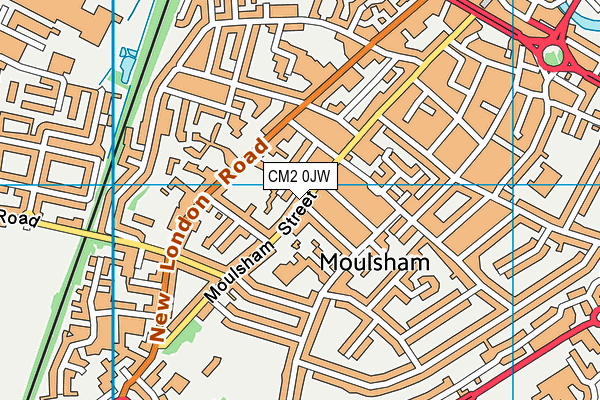 CM2 0JW map - OS VectorMap District (Ordnance Survey)