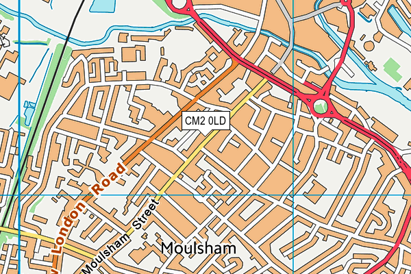 CM2 0LD map - OS VectorMap District (Ordnance Survey)