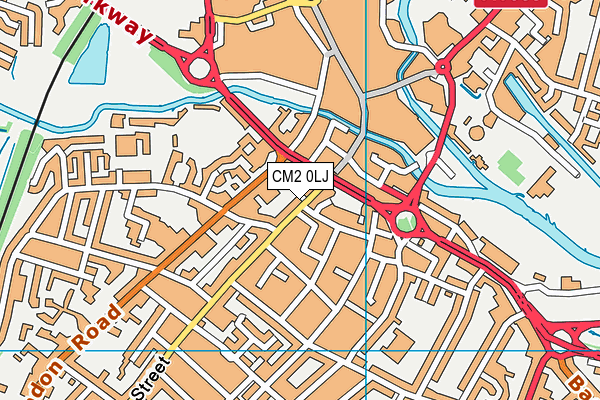 CM2 0LJ map - OS VectorMap District (Ordnance Survey)