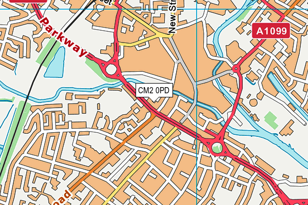 CM2 0PD map - OS VectorMap District (Ordnance Survey)