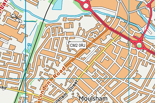 CM2 0RJ map - OS VectorMap District (Ordnance Survey)