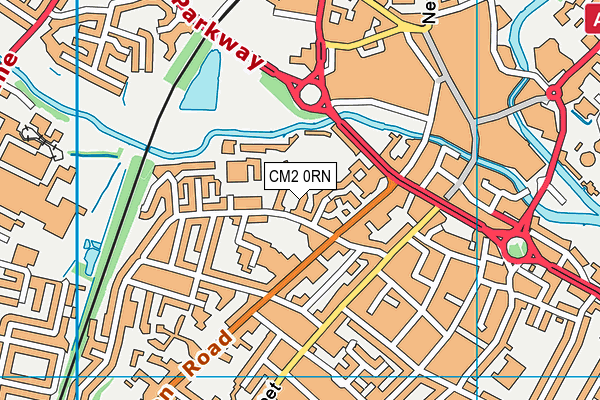 CM2 0RN map - OS VectorMap District (Ordnance Survey)