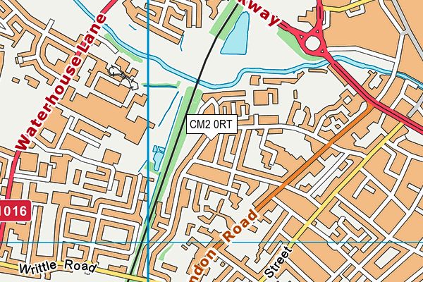 CM2 0RT map - OS VectorMap District (Ordnance Survey)