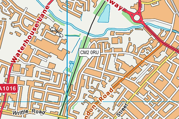 CM2 0RU map - OS VectorMap District (Ordnance Survey)