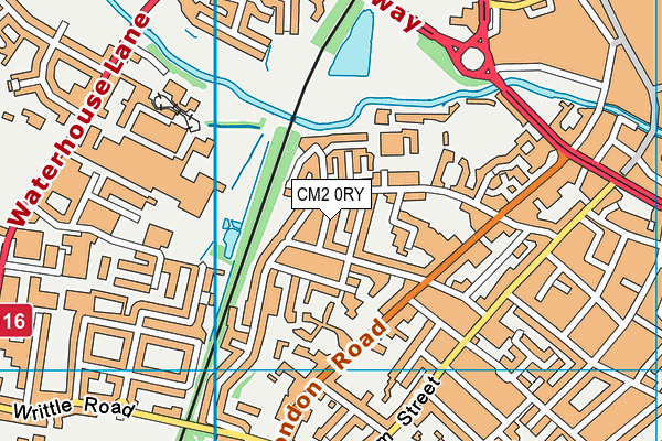 CM2 0RY map - OS VectorMap District (Ordnance Survey)