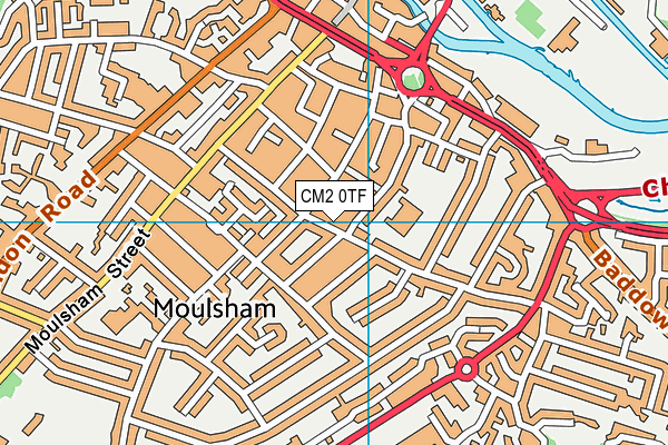 CM2 0TF map - OS VectorMap District (Ordnance Survey)