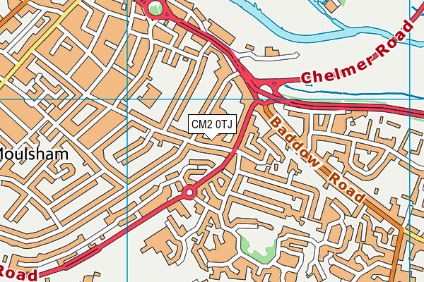 CM2 0TJ map - OS VectorMap District (Ordnance Survey)