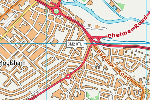 CM2 0TL map - OS VectorMap District (Ordnance Survey)