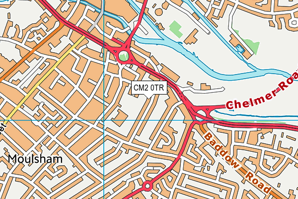 CM2 0TR map - OS VectorMap District (Ordnance Survey)