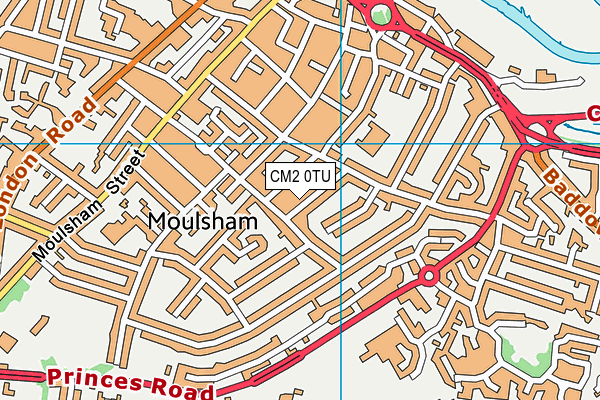 CM2 0TU map - OS VectorMap District (Ordnance Survey)