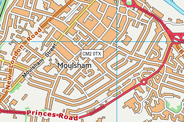 CM2 0TX map - OS VectorMap District (Ordnance Survey)